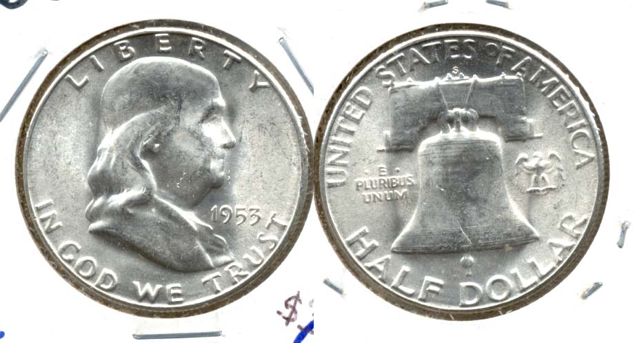 1953-S Franklin Half Dollar MS-63 d