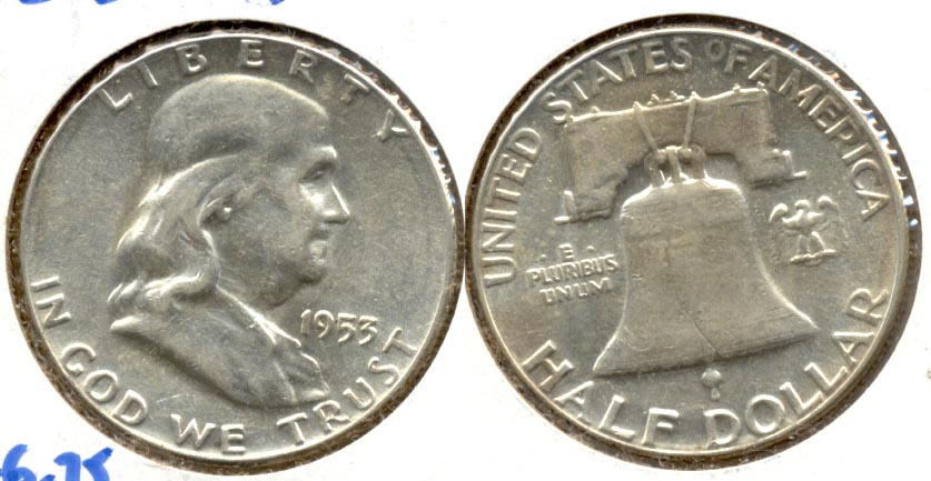 1953 Franklin Half Dollar AU-50 c