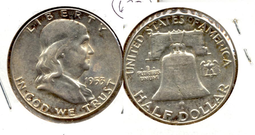 1953 Franklin Half Dollar AU-50 h