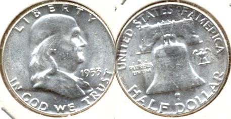 1953 Franklin Half Dollar MS-60 a