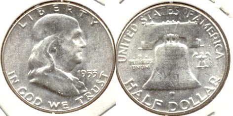 1953 Franklin Half Dollar MS-60 e
