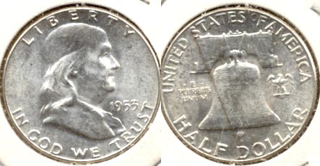 1953 Franklin Half Dollar MS-60 f