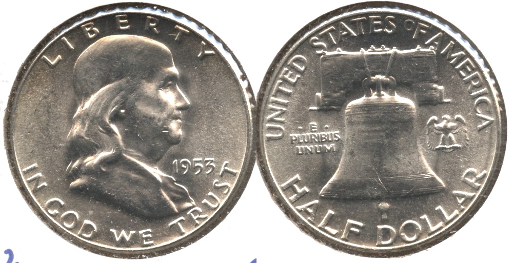 1953 Franklin Half Dollar MS-63