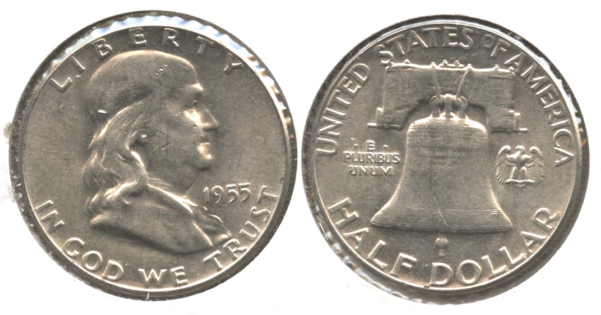 1955 Franklin Half Dollar AU-50 #c