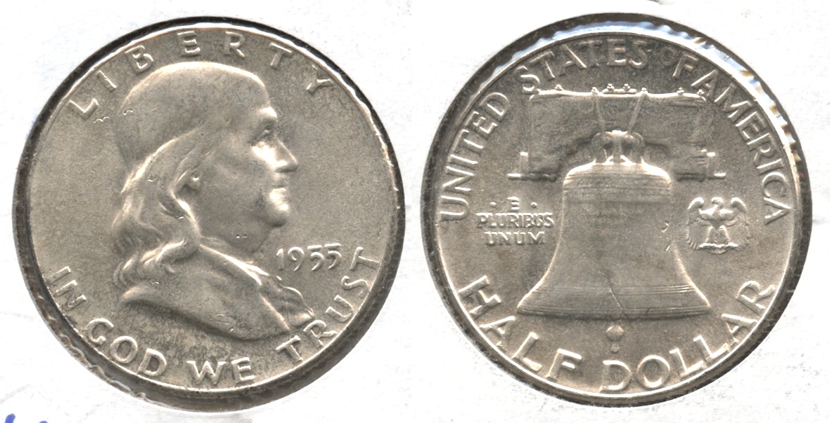 1955 Franklin Half Dollar AU-55