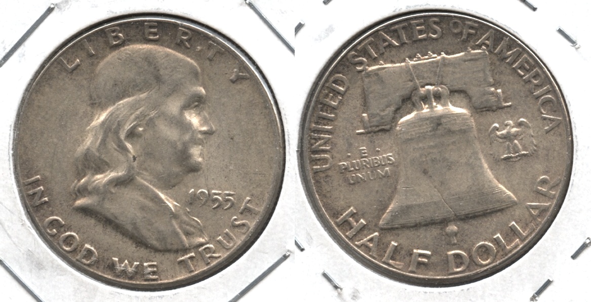 1955 Franklin Half Dollar Fine-12
