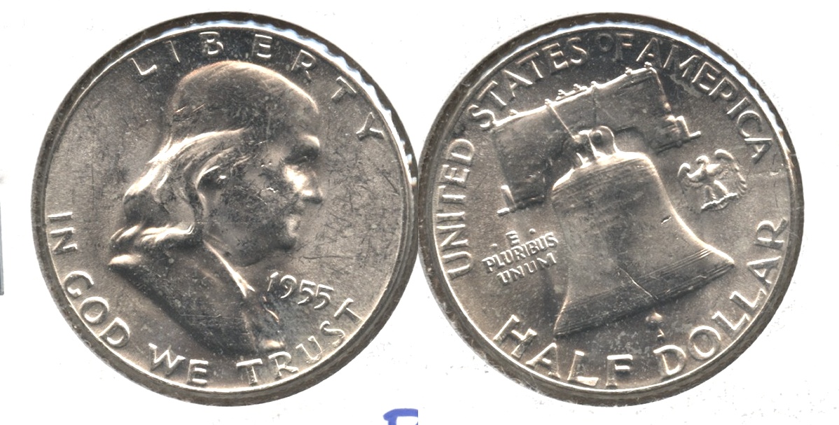 1955 Franklin Half Dollar MS-60 #e Bugs Bunny