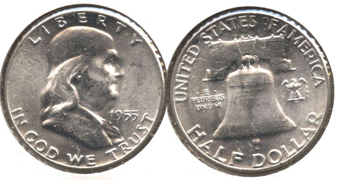 1955 Franklin Half Dollar MS-64 #h Bugs Bunny Variety