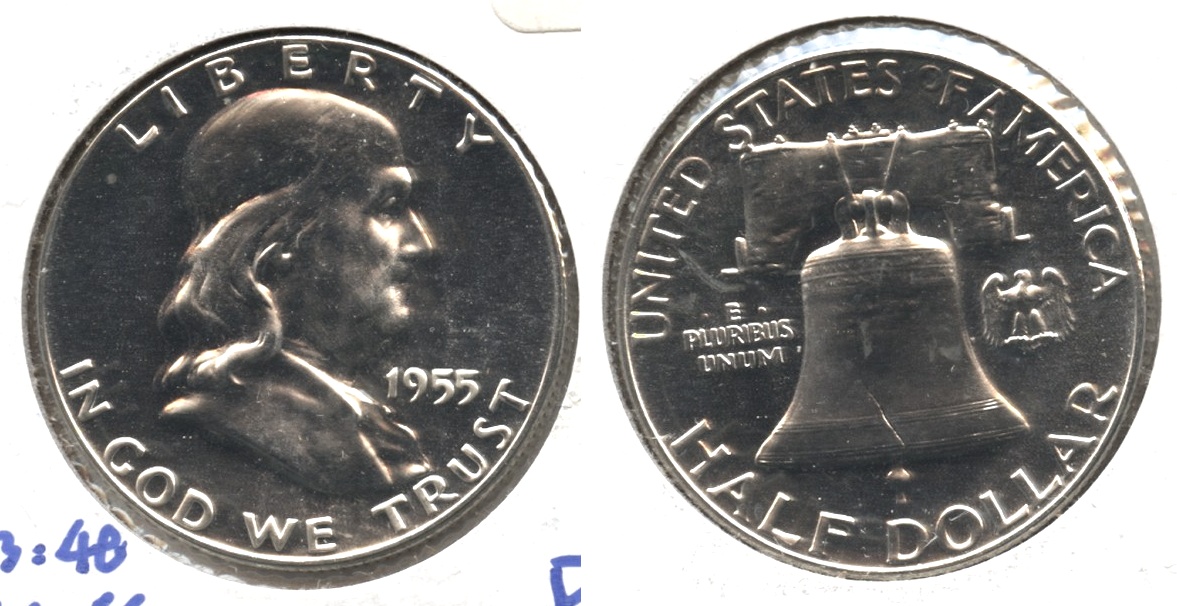 1955 Franklin Half Dollar Proof-64