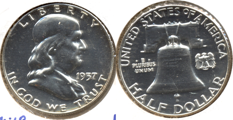 1957 Franklin Half Dollar Proof-65 a