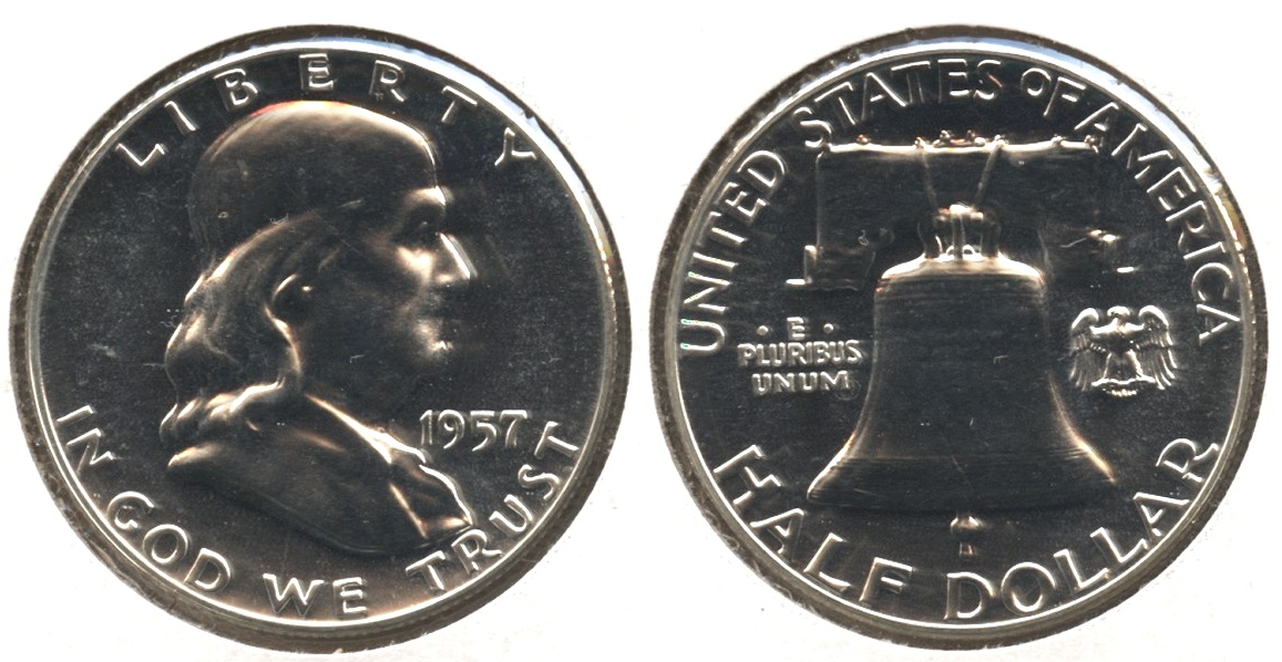 1957 Franklin Half Dollar Proof-65 #h