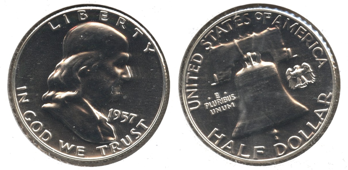 1957 Franklin Half Dollar Proof-65 #n