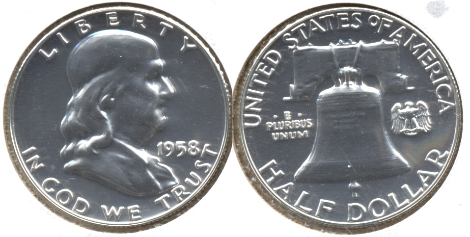 1958 Franklin Half Dollar Proof-65
