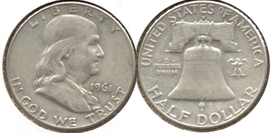 1961-D Franklin Half Dollar Fine-12