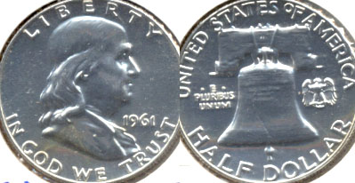1961 Franklin Half Dollar Proof-65