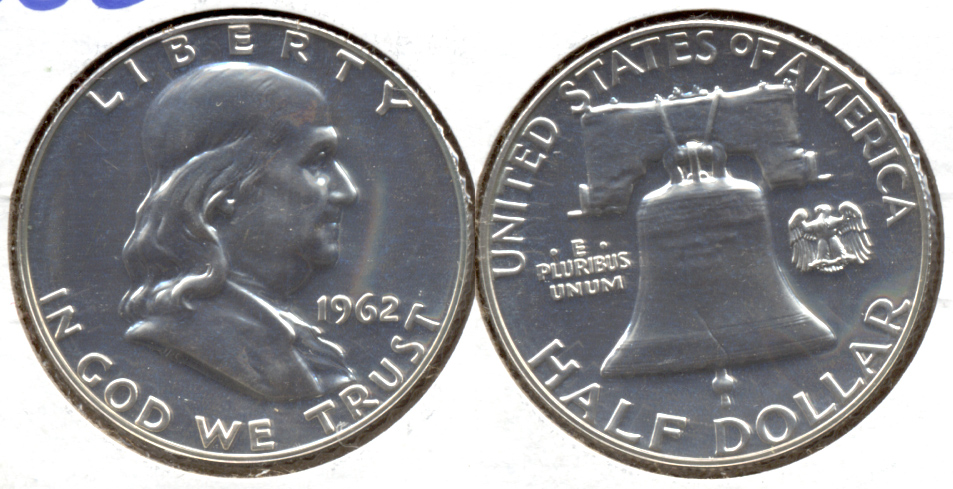 1962 Franklin Half Dollar Proof-63 a