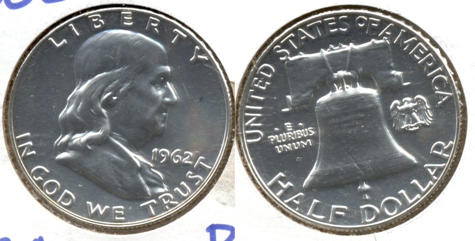 1962 Franklin Half Dollar Proof-63 b