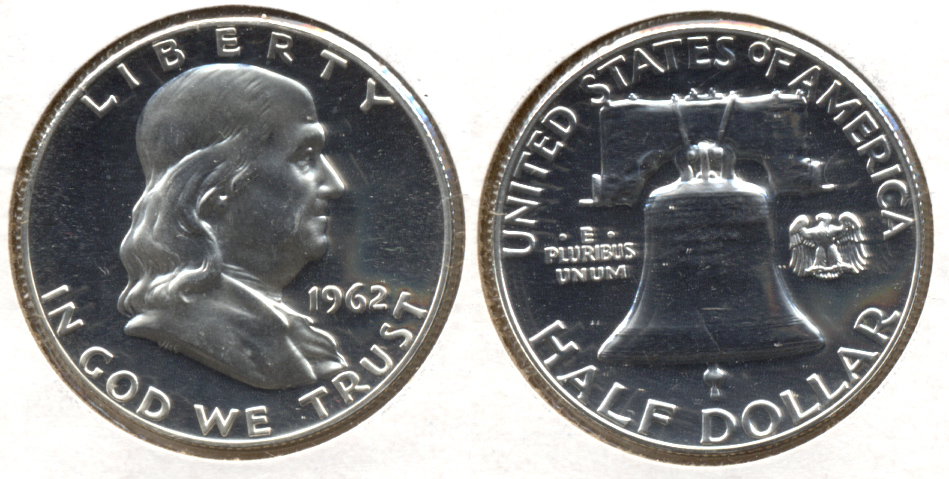 1962 Franklin Half Dollar Proof-63 g Obverse Cameo