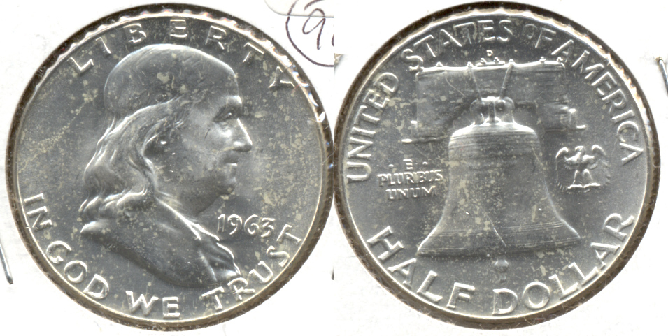 1963-D Franklin Half Dollar MS-60 g
