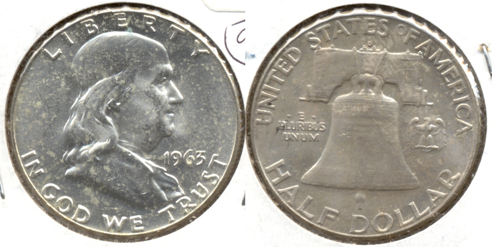 1963-D Franklin Half Dollar MS-60 l
