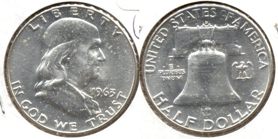 1963-D Franklin Half Dollar MS-60 q