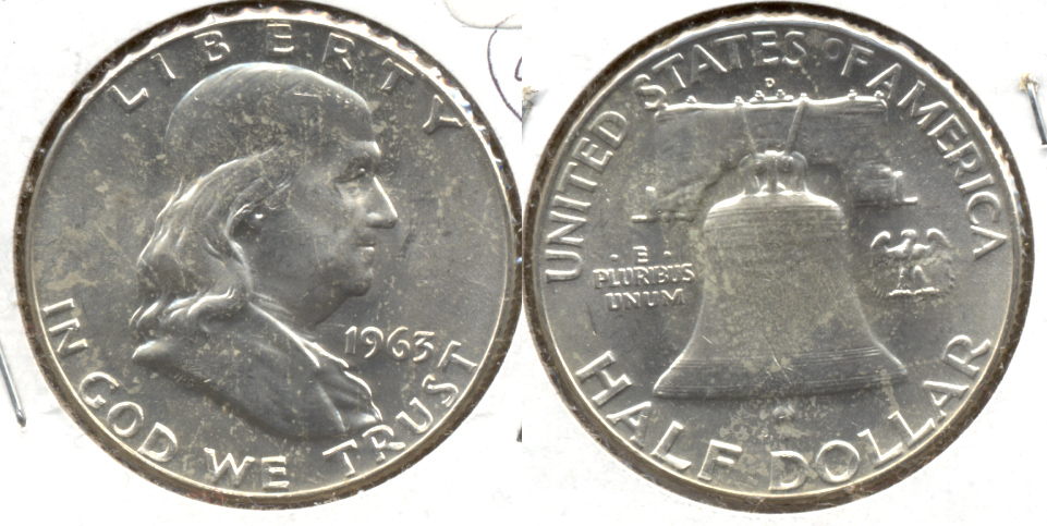 1963-D Franklin Half Dollar MS-60 s