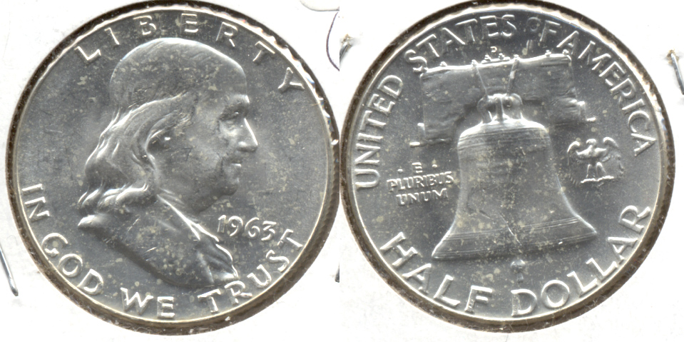 1963-D Franklin Half Dollar MS-60 t