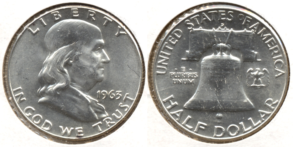 1963-D Franklin Half Dollar MS-64 a