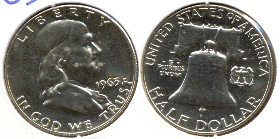 1963 Franklin Half Dollar Proof-63 e