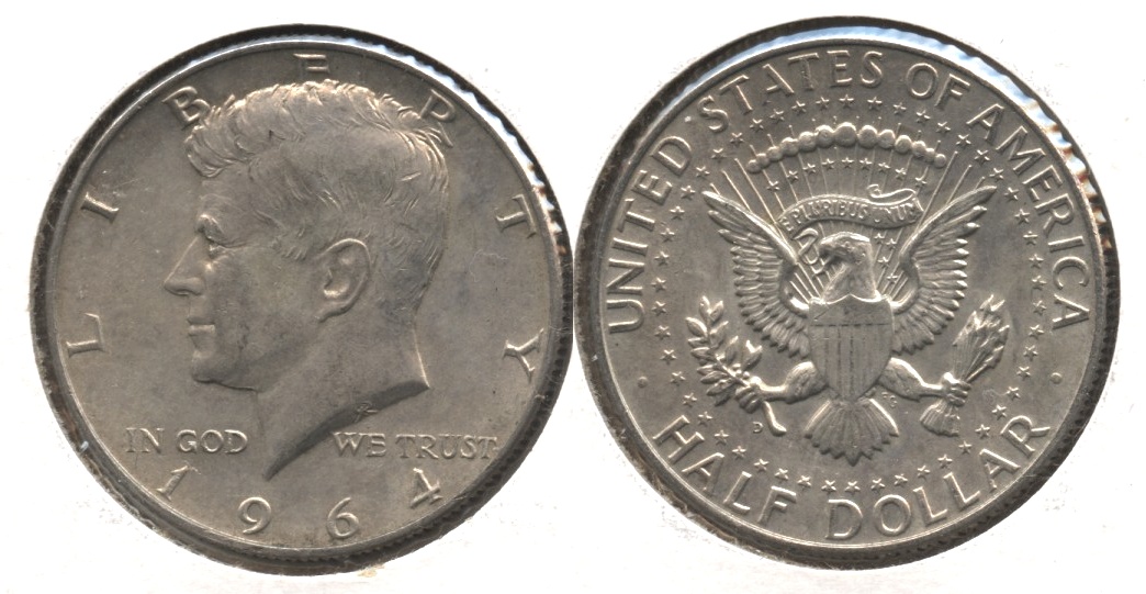 1964-D Kennedy Half Dollar VF-20