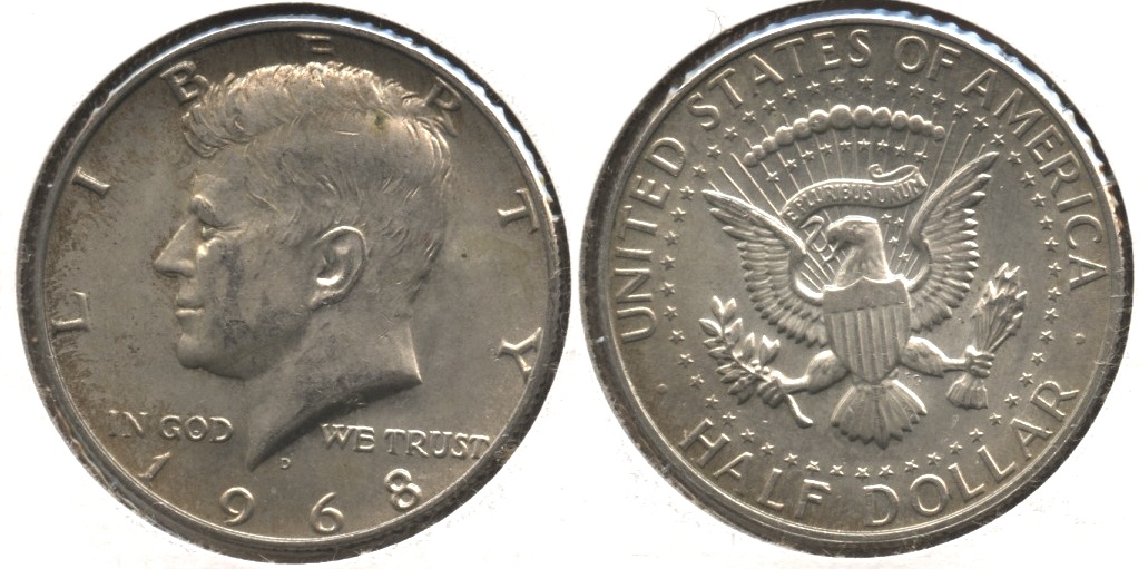 1968-D Kennedy Half Dollar VF-20