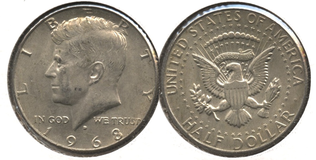 1968-D Kennedy Half Dollar VF-20 #a