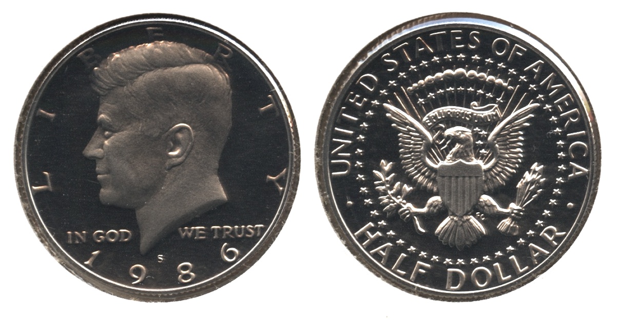 1986-S Kennedy Half Dollar Proof