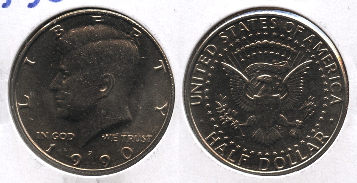 1990-P Kennedy Half Dollar Mint State