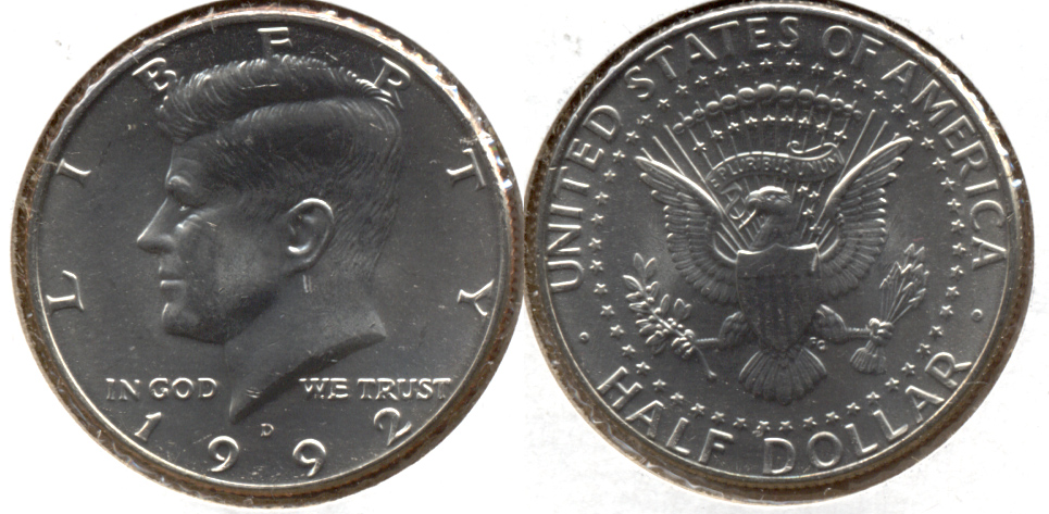 1992-D Kennedy Half Dollar Mint State