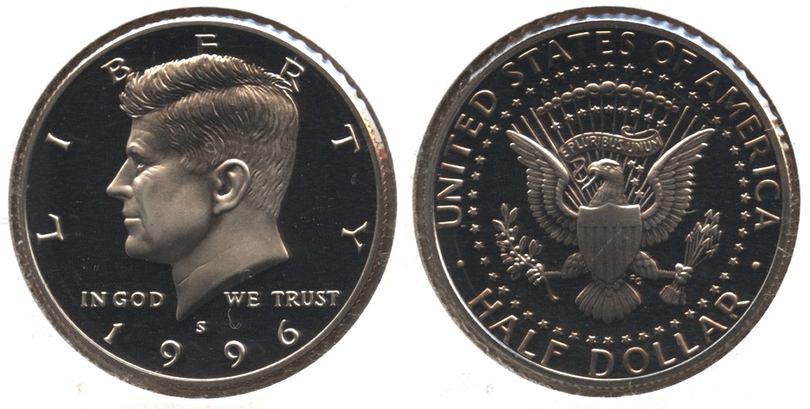 1996-S Clad Kennedy Half Dollar Proof