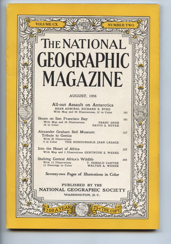 National Geographic Magazine August 1956