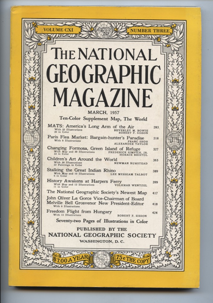 National Geographic Magazine March 1957