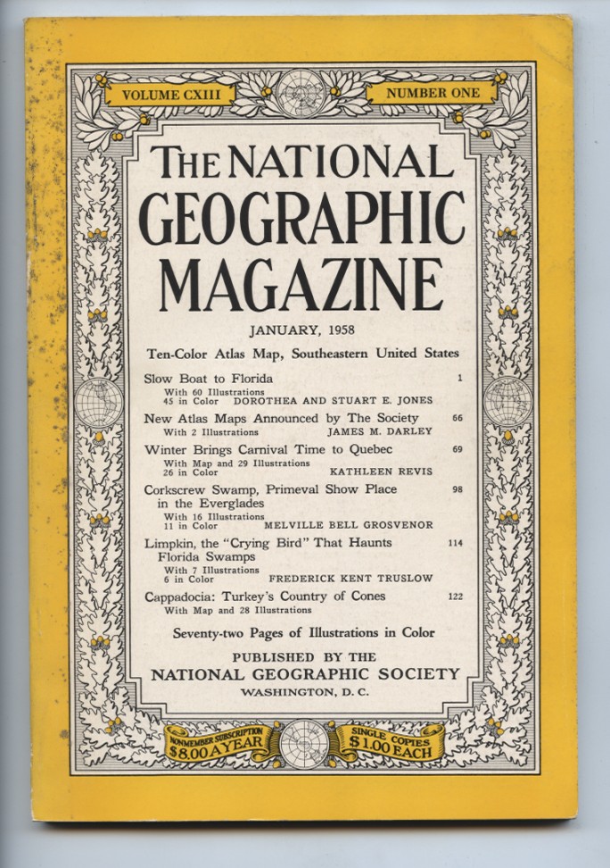 National Geographic Magazine January 1958
