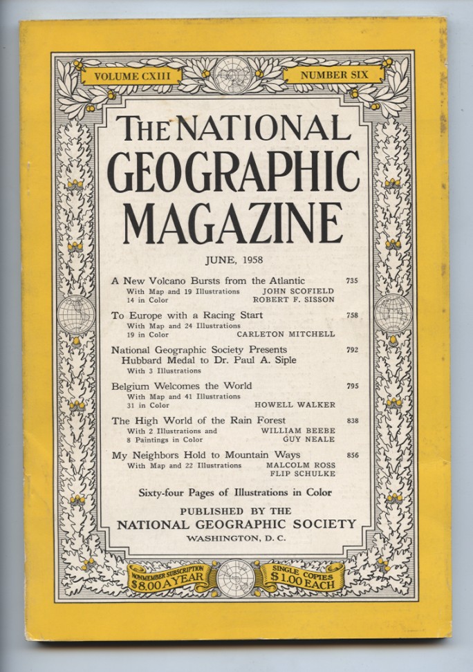 National Geographic Magazine June 1958