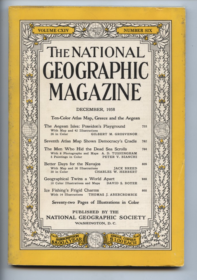 National Geographic Magazine December 1958