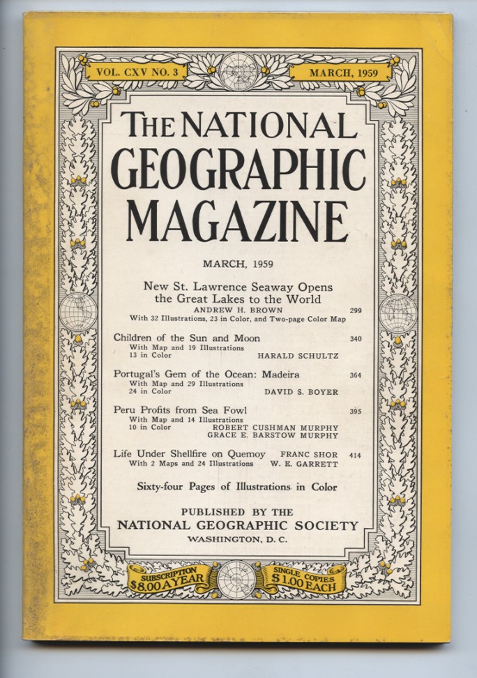 National Geographic Magazine March 1959