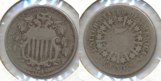 1866 Shield Nickel Good-4
