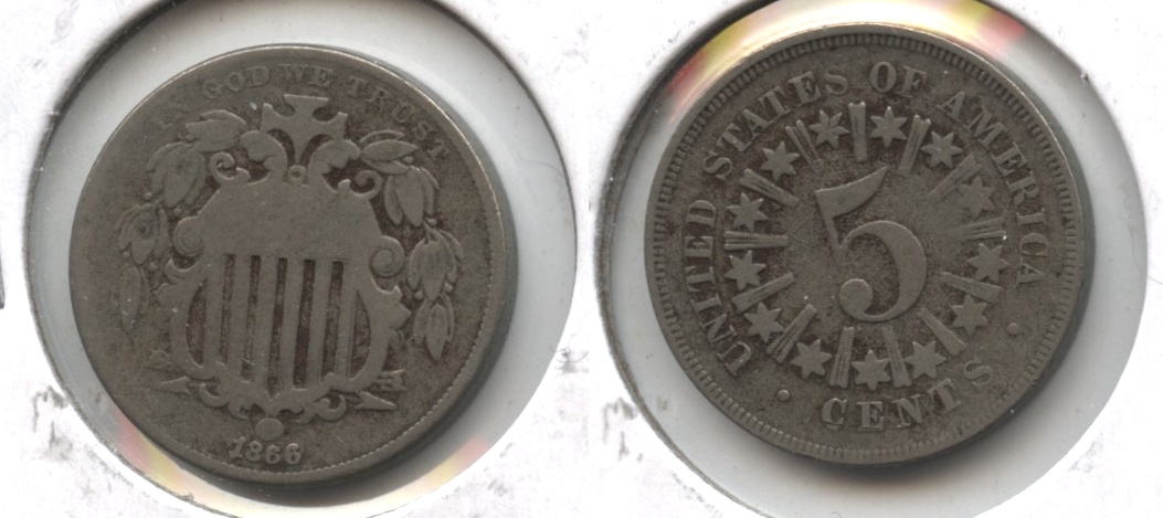 1866 Shield Nickel Good-4 #n