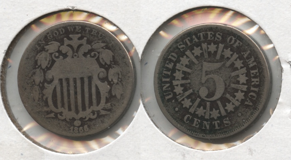 1866 Shield Nickel Good-4 #o