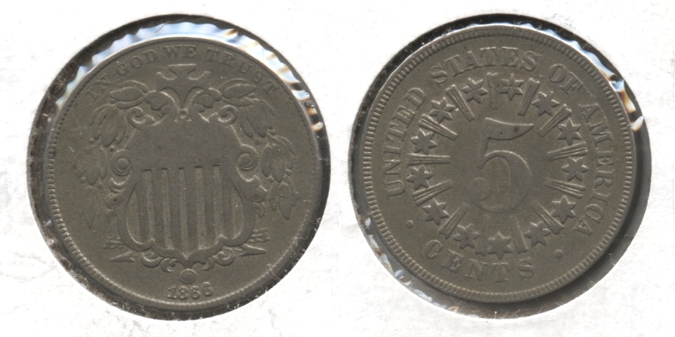 1866 Shield Nickel VG-8 #f
