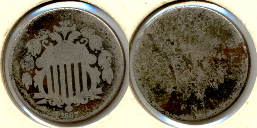 1867 No Rays Shield Nickel Fair-2 a