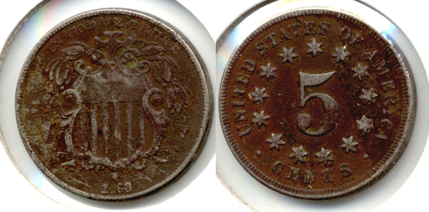 1868 Shield Nickel Fine-12 a Dark