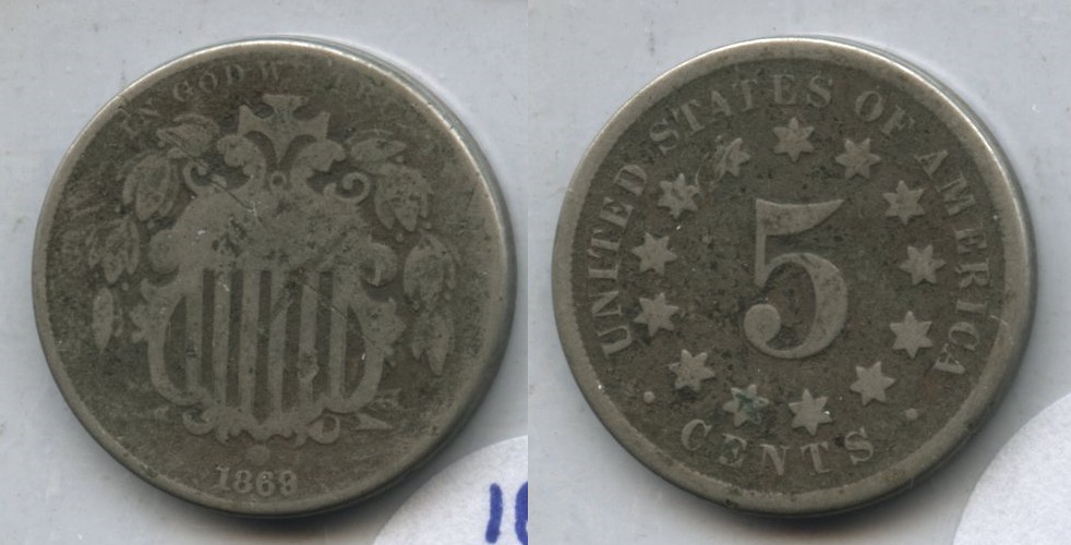 1869 Shield Nickel AG-3 #g