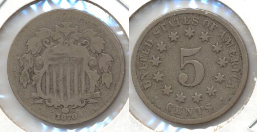1870 Shield Nickel Good-4